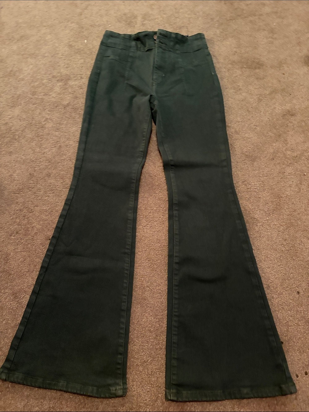 We The Free Women's Dark Green High Waist Jeans